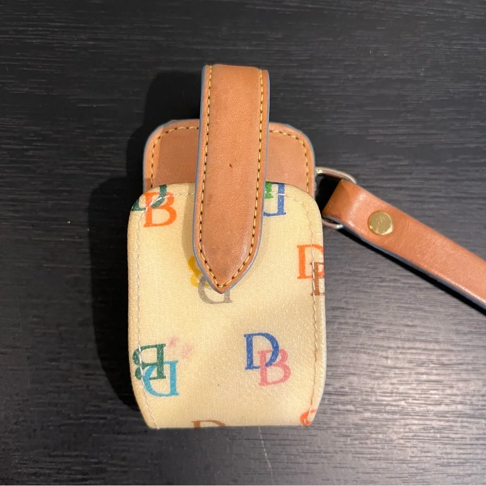 Vintage Dooney Bourke Cell Phone Case Wristlet Lipstick Holder Logo Bag Charm